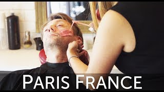 💈 Would You Try This Beard Waxing In Paris France  Grizzly Barbershop [upl. by Eiraminot]