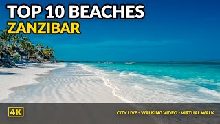 Zanzibar Best Beaches Tanzania Drone 4K [upl. by Eissed]