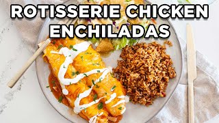 Rotisserie Chicken Enchiladas  Easy Family Dinner Recipes by MOMables [upl. by Cindelyn]