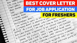 Best Cover Letter For Job Application Best Cover Letter For Freshers [upl. by Acinoda]