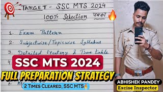 SSC MTS 2024 Full Strategy  First Attempt मे MTS कैसे करेTime Table Syllabus Books ssc viral [upl. by Analra933]