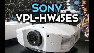 Sony VPLHW45ES Review  One Of The Best Projectors Out There [upl. by Ecinwahs158]