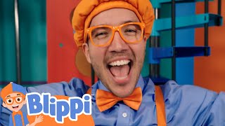 Excavator  BLIPPI  Educational Songs For Kids [upl. by Terti]