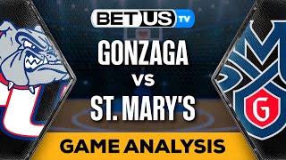 Gonzaga vs St Marys 03224 Game Preview  College Basketball Predictions [upl. by Nowaj]