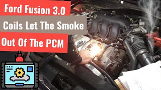 Ford Fusion  ECM Coil Drivers Up In Smoke [upl. by Legnaros]