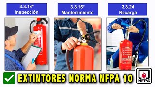 ✅ EXTINTORES PORTÁTILES Según la normativa NFPA 10 🧯📝 [upl. by Moyra754]