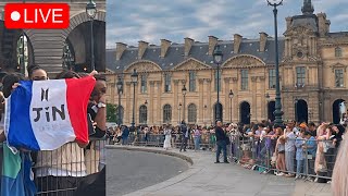 LIVE🔴BTS ARMY Patiently Waiting for Olympic Torchbearer Jin appearance BTS Jin Paris Olympics 2024 [upl. by Greenberg]