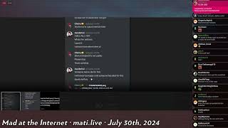 Xanderhal snaps  Mad at the Internet July 30 2024 [upl. by Lolita]