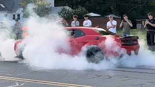 Cars Accelerating and Doing Burnouts Leaving a Car Show  Titan Motorworks Open House 2024 [upl. by Rip]