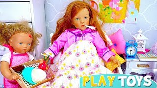 Baby Doll Petitcollin Cooking Soup for Mommy Play Toys cooking story [upl. by Lou341]