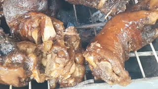 jerk Pig head And Pig trotters full videos Jamaican cooking with lumberjack [upl. by Arres]