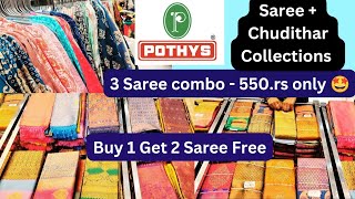 Pothys aadi offer 2024  Pothys saree  Kurtis collections [upl. by Sirhc]