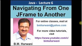 Navigating Among JFrame Forms In Java Swing In English [upl. by Meesak670]