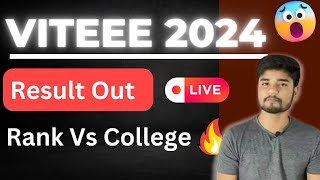 VITEEE 2024 Result OUT Rank vs College Branch Cutoff VT Vellore Chennai Bhopal [upl. by Balling]