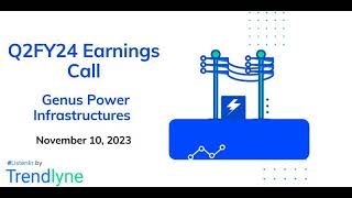 Genus Power Infrastructures Earnings Call for Q2FY24 [upl. by Yvor]