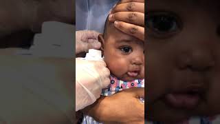 3 month old baby gets Ears pierced [upl. by Ornas24]