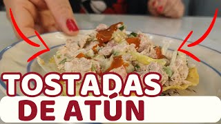 Como Hacer TOSTADAS DE ATUN En Lata ▶ TOSTADAS DE ATUN A La Mexicana  Atun A La Mexicana Receta 🥗 [upl. by Iruj]