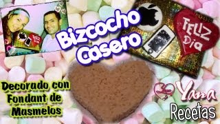 Como hacer un Bizcocho y como decorarlo con Fondant  Yana  Recetas [upl. by Marten]