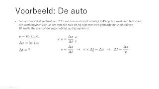 Natuurkunde beweging 01 rekenen met snelheid [upl. by Hill]