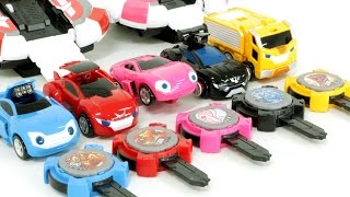 Minicar Power Battle Watch Car Shooting Car Toys 파워 배틀 와치카 시계 미니 자동차 슈팅 장난감 동영상 [upl. by Egroj]