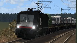 Taurus ES64U2 BR182 MRCE Güterzug Kombi Transport Führerstandsmitfahrt GZ42810 Train Simulator 3DZUG [upl. by Dumanian147]