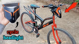 Cycle Modification  How to Make Cycle Headlight  ishu experiment  hacker jay [upl. by Leruj]