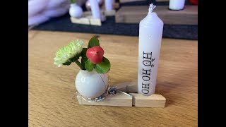 2 Ideen für Kerzenhalter und Adventskranz für Baumkerzen diy tutorial hack craft anleitung [upl. by Lorollas]