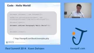 iText Summit 2014 Creating Dynamic PDF Templates from Data using iText [upl. by Filipe]