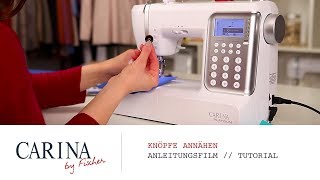 Carina Platinum  Knöpfe annähen mit dem Knopfannähfuß [upl. by Grega410]