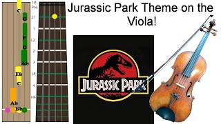 How to Play Jurassic Park Theme on the Viola Tabs Tutorial [upl. by Gnuy]