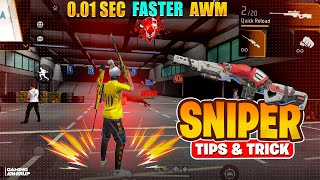 HIDDEN  SNIPER TRICK amp SETTINGS ⚙️ AWM TIPS AND TRICKS IN FREE FIRE  GAMING ABHIRUP [upl. by Akisej]