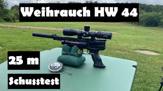 Weihrauch HW44 Luftpistole  25 m Präzisionstest [upl. by Rendrag]