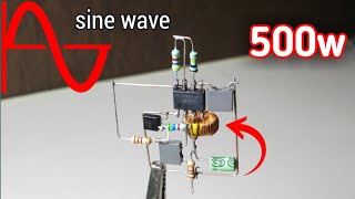 How to make simple inverter 12v to 220v 500w inverter circuit using ne555 timer ic [upl. by Rett]