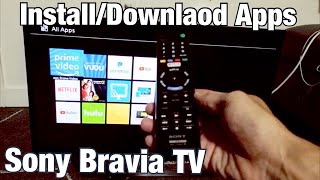 Sony Bravia TV How to DownloadInstall Apps [upl. by Gui456]