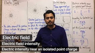 Electric field  Electric field intensity  Electric intensity near an isolated point charge [upl. by Liggitt]