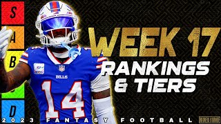 Top 36 Wide Receiver Rankings  Week 17 Fantasy Football [upl. by Tucky]