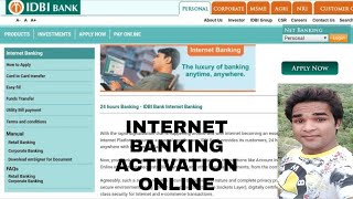 How to activate internet banking in IDBI Bank  IDBI Bank me internet banking ka registration kare [upl. by Anak]