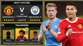 DLS 22  Manchester United vs Manchester City  UCL  Dream League Soccer 2022 Gameplay [upl. by Suzetta]