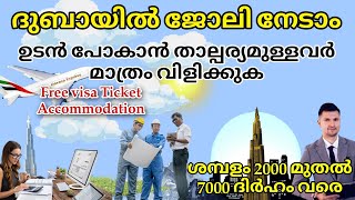 Dubai job vacancy 2024 Malayalam UAE job vacancy Gulf job vacancy Malayalam  Today job vacancy [upl. by Remmos931]