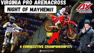 Virginia Kicker Arenacross Pro Carnage  WILD NIGHT OF RACING [upl. by Theresita721]