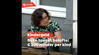 Kinderbijslag minister Beke breekt belofte [upl. by Leirvag]