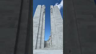 Canadian National Memorial at Vimy Ridge a WW1 battlefield 🇫🇷🇨🇦 travel shorts history [upl. by Lucienne923]