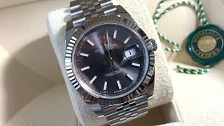 4K  Rolex Datejust 41 Dark Rhodium  Slate  126334  Unboxing [upl. by Asina]