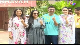 Shraddha Kapoor family arrives for vote Padminikolhapure Shivangi Shiddanth Bw Ls wallstepia [upl. by Alard389]