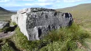 Unique Neolithic 412k years old rock cut tomb Dwarfie Stane on island of Hoy Orkney Scotland UK [upl. by Nylecoj476]