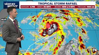 KHOU 11 Weather Impact Tracking Tropical Storm Rafael [upl. by Ira]