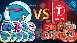 MrBeast vs TSeries  YouTube Subscriber Battle [upl. by Karas913]