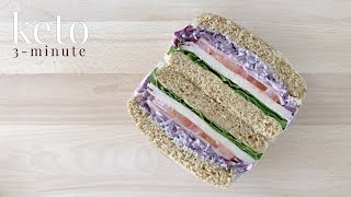 Keto 3minute Flourless Flaxseed Bread [upl. by Retsam]