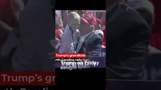 Donald Trump shares warm moments with his grandchildren at NC ‘Vote for grandpa’ Harris Biden [upl. by Ingrid]