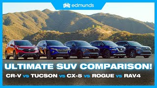 Best Small SUV Comparison 2021 CRV vs RAV4 vs CX5 vs Rogue vs Tucson [upl. by Errised]